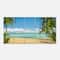 Designart - Palms at Caribbean Beach - Seashore Photo Canvas Art Print